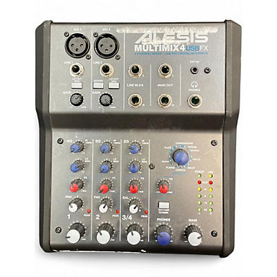 Used Alesis MultiMix 4 USB FX 4-Channel Unpowered Mixer