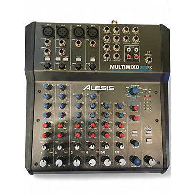 Used Alesis MultiMix 8 FX USB 8-Channel Unpowered Mixer