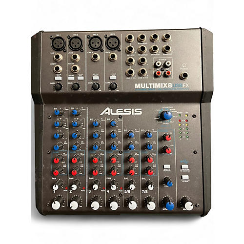 Alesis Used Alesis MultiMix 8 USB 8-Channel Unpowered Mixer