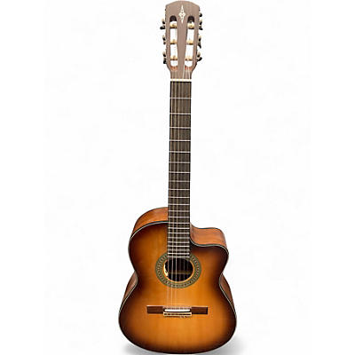 Used Alvarez AC610HCESHB 2 Color Sunburst Classical Acoustic Electric Guitar