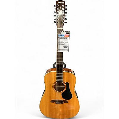 Used Alvarez AD60-12 Natural 12 String Acoustic Electric Guitar
