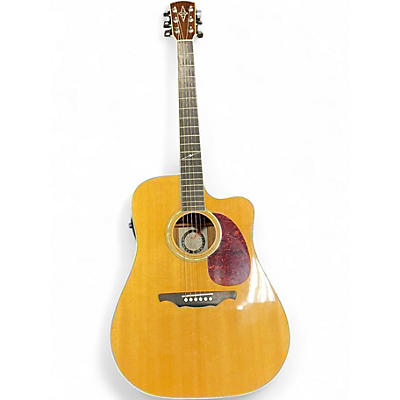 Used Alvarez AD60C Natural Acoustic Electric Guitar