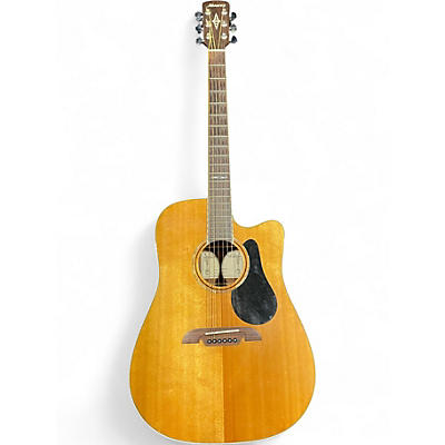 Used Alvarez AD60CE Artist Series Dreadnought Natural Acoustic Electric Guitar