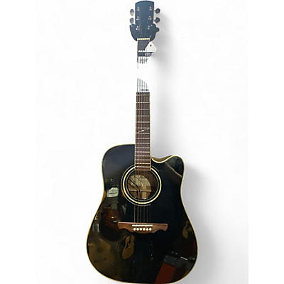 Used Alvarez AD60SC Dreadnought BLACK Acoustic Electric Guitar