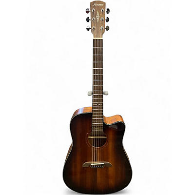 Used Alvarez AD66CE Dreadnought Cutaway 2 Color Sunburst Acoustic Electric Guitar