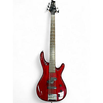 Used Alvarez AE800 Trans Red Electric Bass Guitar