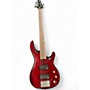 Used Alvarez AEB5 Trans Red Electric Bass Guitar Trans Red