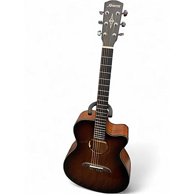 Used Alvarez AF660CEHB Brown Acoustic Electric Guitar