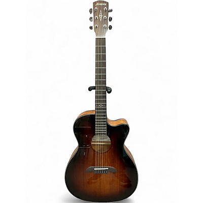 Used Alvarez AF66CE Artist Series OM Folk Shadowburst Acoustic Electric Guitar