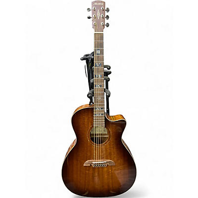Used Alvarez AG66CESHB-Deluxe 2 Tone Sunburst Acoustic Electric Guitar