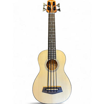 Used Alvarez AU60EBASS Natural Acoustic Bass Guitar