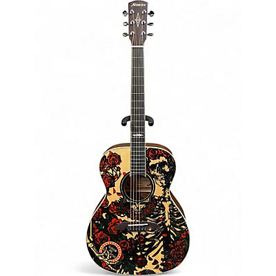 Used Alvarez Grateful Dead AFGD Roses Natural Acoustic Guitar