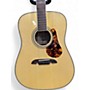 Used Alvarez MD60 Herringbome Natural Acoustic Guitar Natural