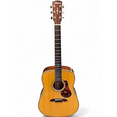 Used Alvarez MD60 Herringbone Natural Acoustic Guitar