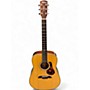 Used Alvarez MD60 Herringbone Natural Acoustic Guitar Natural