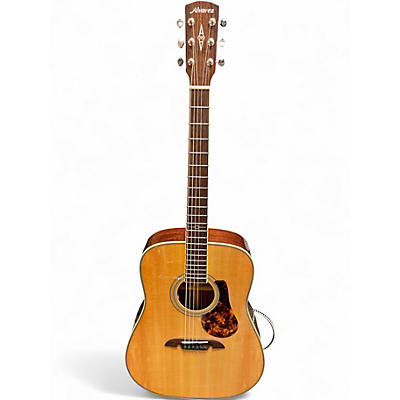 Used Alvarez MD60E Herringbone Natural Acoustic Electric Guitar
