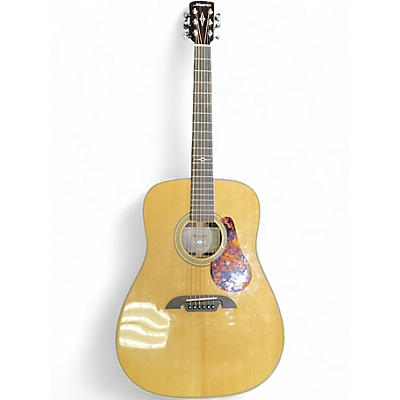 Used Alvarez MD70 HERRINGBONE Natural Acoustic Guitar