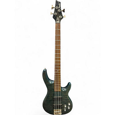 Used Alvarez electric bass Green Electric Bass Guitar