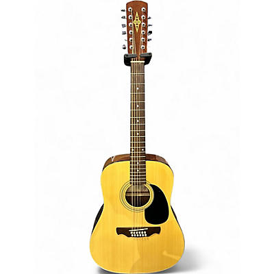 Used Alvarez rd2012u Natural 12 String Acoustic Electric Guitar