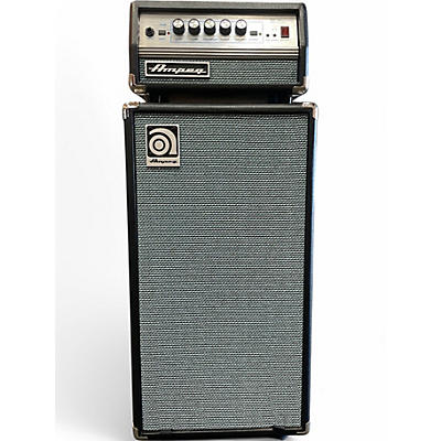 Used Ampeg Micro-VR Bass Amp Head and SVT210AV Bass Speaker Cabinet Sta Bass Stack