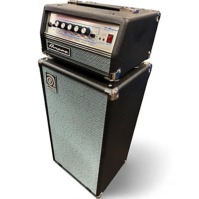 Used Ampeg Micro-VR Bass Amp Head and SVT210AV Bass Speaker Cabinet Sta Bass Stack