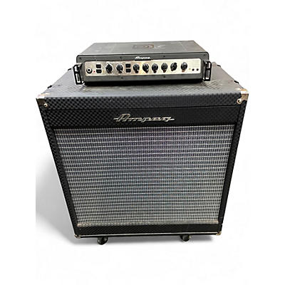 Used Ampeg PORTAFLEX PF210HE 2x10 CAB AND PF500 500W HEAD Bass Stack
