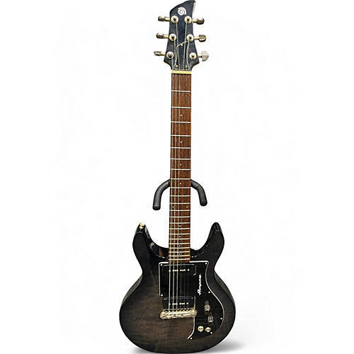 Used Ampeg dan armstrong doublecut p-90s Trans Black Solid Body Electric Guitar Trans Black