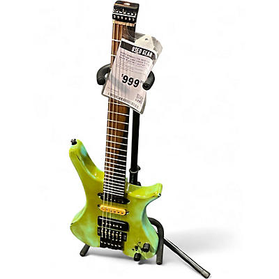 Used Anesidora J804PSS Vintage Lime Green Solid Body Electric Guitar