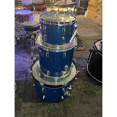 Apollo Used Apollo 3 piece Mij 4 Piece Blue Sparkle Drum Kit