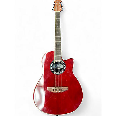 Used Applause AA13 Minibowl Cutaway RED Acoustic Guitar