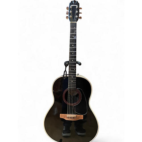Used Applause AA14 Black Acoustic Guitar Black
