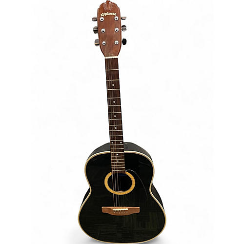 Used Applause AA34 Black Acoustic Guitar Black