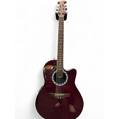 Used Applause AB24 Ruby Red Acoustic Electric Guitar