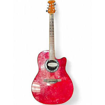 Used Applause AE128 Super Shallow Wine Red Acoustic Electric Guitar