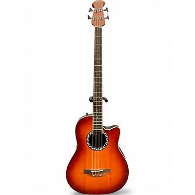 Used Applause AE140-4 Cherry Burst Acoustic Bass Guitar