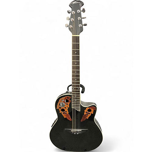 Used Applause AE148 Black Acoustic Electric Guitar Black