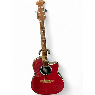 Used Applause AE28 Red Solid Body Electric Guitar