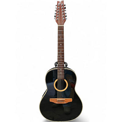 Used Applause AE35 12 String Black 12 String Acoustic Electric Guitar