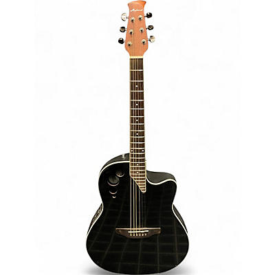 Used Applause AE44 II Black Acoustic Electric Guitar