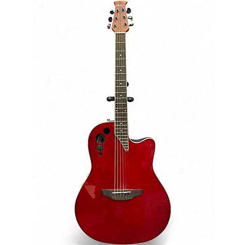 Used Applause AE44II Red Acoustic Guitar Red