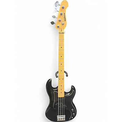 Used Applause Double Cutaway Black Electric Bass Guitar