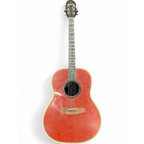 Used Applause Roundbody Maroon Acoustic Guitar Maroon