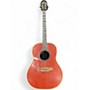 Used Applause Roundbody Maroon Acoustic Guitar Maroon