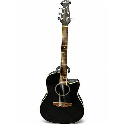 Used Applause ae28 Black Acoustic Electric Guitar