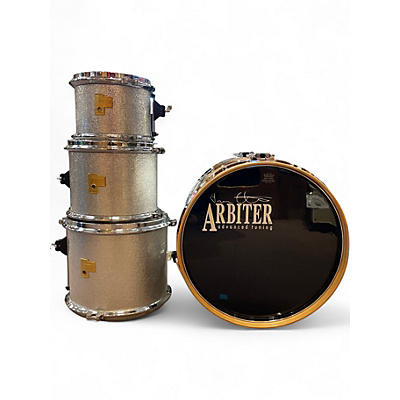 Used Arbiter 4 Piece ADVANCED TUNING Silver Sparkle Drum Kit