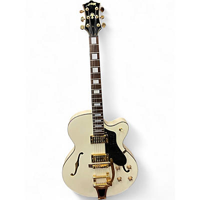 Used Arbor AJ-140 Antique White Hollow Body Electric Guitar