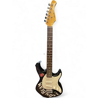 Used Archer STRAT COPY Black Solid Body Electric Guitar