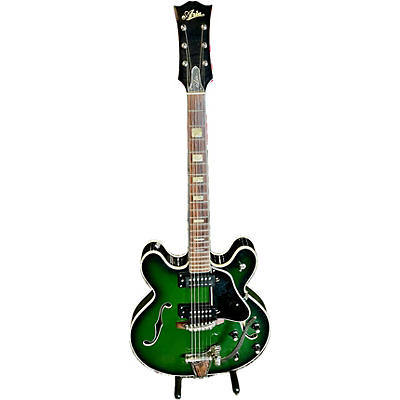 Aria Used Aria 1242 DIAMOND GREEN BURST Hollow Body Electric Guitar