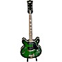 Used Aria Used Aria 1242 DIAMOND GREEN BURST Hollow Body Electric Guitar GREEN BURST