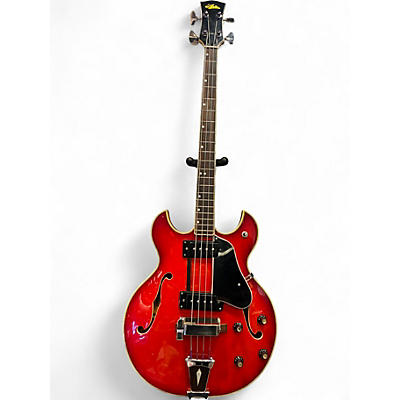 Used Aria 5020 Candy Apple Red Electric Bass Guitar